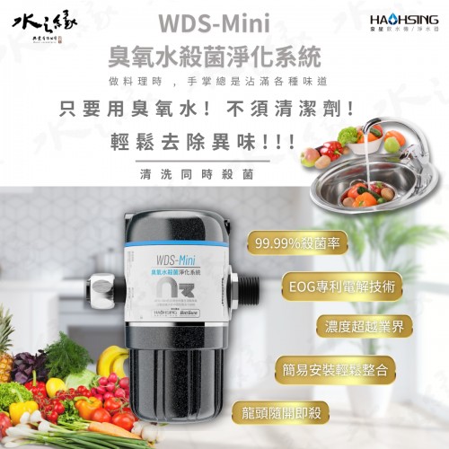 輕鬆去除異味 清洗同時殺菌 交給 → WDS-MINI臭氧水殺菌淨化系統