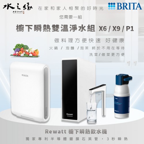 在家和家人相聚的好時光 → 您需要一組 BRITA-櫥下瞬熱雙溫淨水組