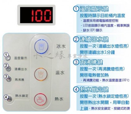 豪星牌 HM-900 數位式冰溫熱三溫飲水機